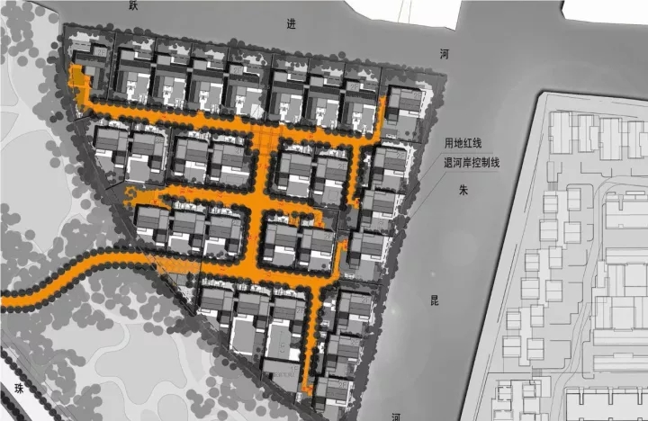 王字型路網(wǎng)造分解人流，保證入口私密性